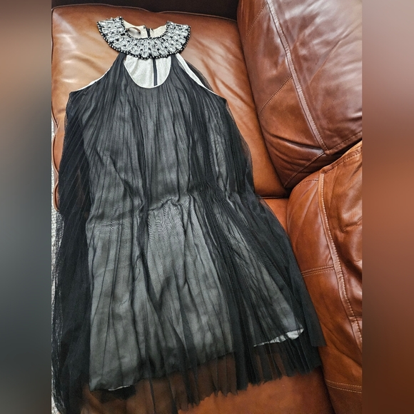 Kevan Hall Runway Dress Black Midi Size 14 Used - Picture 2 of 9